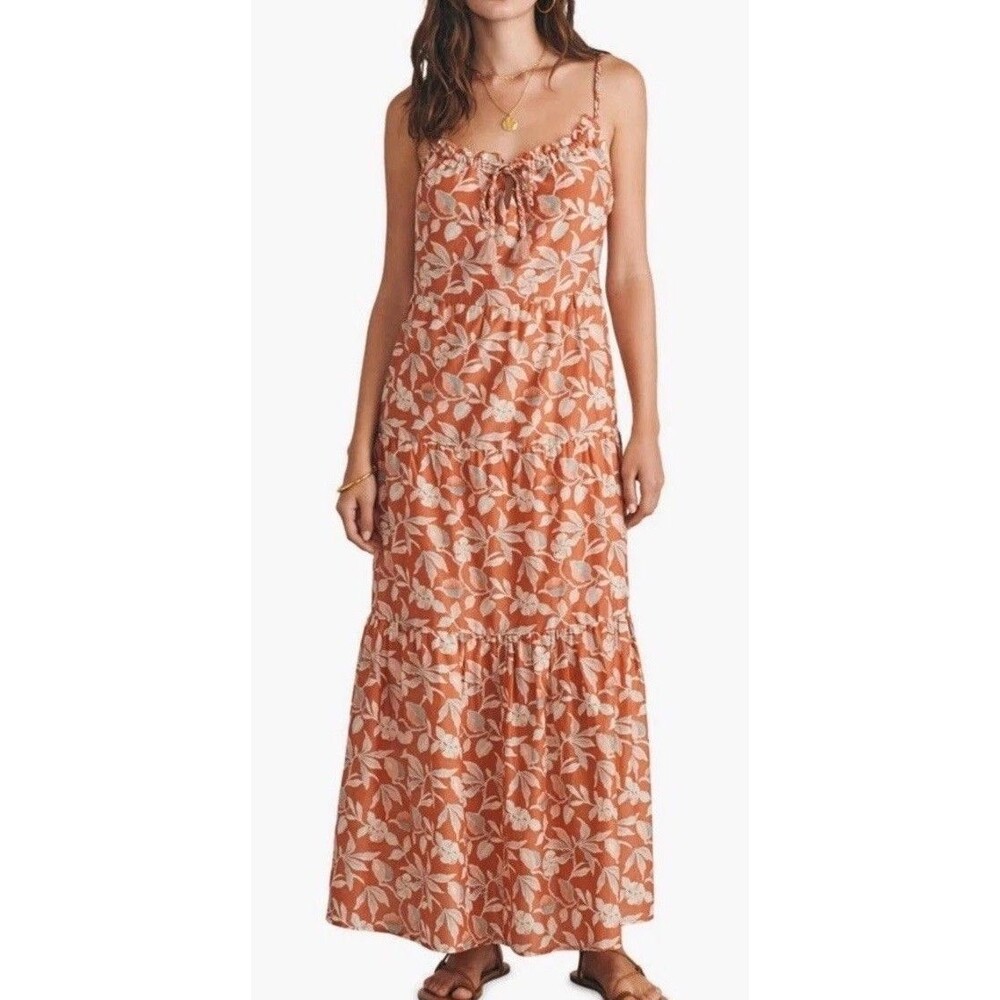 FAHERTY Sun chaser Maxi Dress -Size L Large  Ginger Floral NWT
